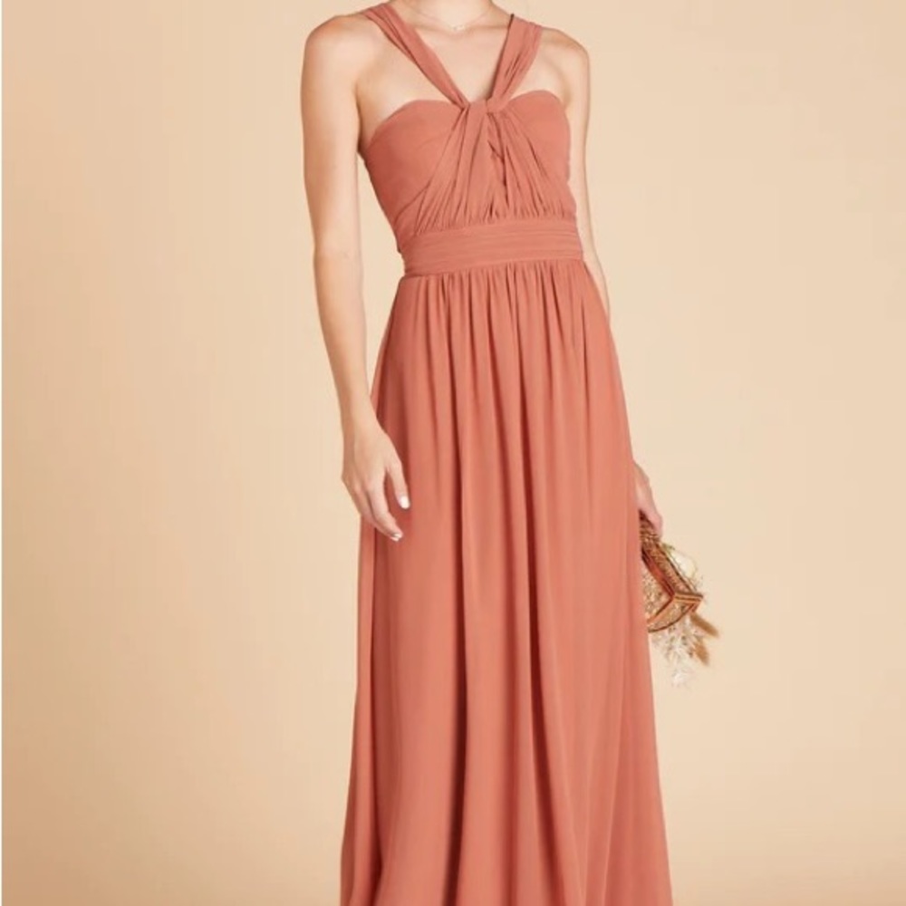 Birdy Grey Grace Convertible Dress Chiffon in Terracotta Size XXL